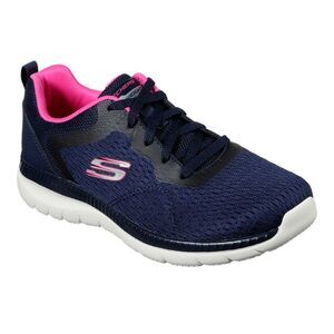Skechers Womens/Ladies Bountiful Quick Path Plain Sneakers / Navy/Hot Pink